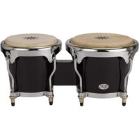 Natal Fuego Natural Wood Bongos Chrome Hardware Black Gloss