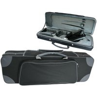 GSJ Styro Oblong Violin Case 4/4 Black and Grey