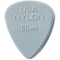 Dunlop 44P60 0.60mm Nylon Pick Light Grey Players Pack of 12