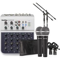 SubZero 6-Kanal-Mini-Mixer-Paket mit Mikrofonen