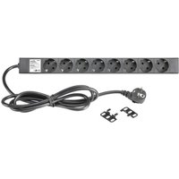 Adam Hall 19 EU Power Strip 8 Sockets