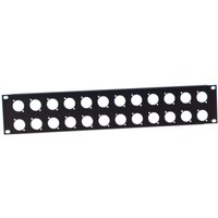 Adam Hall 19"-U-Rackblende für 24 x XLR „D“-Typ 2 HE