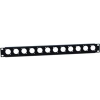 Adam Hall 19 Rack Panel With 12 D Type XLR Holes And Tie Bar 1U