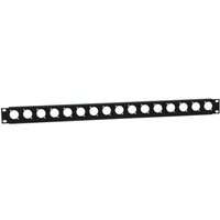 Adam Hall 19-Rackblende mit Zugentlastung für 16 XLR-D-Typ-Buchsen 1 HE
