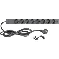 Adam Hall 19 EU Power Strip with USB Chargers 8 Sockets