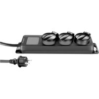 Adam Hall IP44 EU Power Strip 3 Sockets