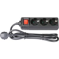 Adam Hall EU Power Strip with On/Off Switch 3 Sockets