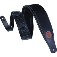 Levys 3" vegetarische Tan Leder Gitarrengurt Black