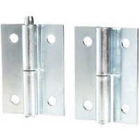 Adam Hall Galvanised Detachable Left Side Hinge Pair with Pin