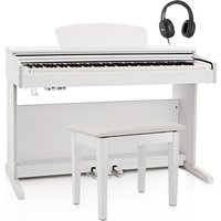 DP-10X Digital Piano by Gear4music & Piano Stool Pack White