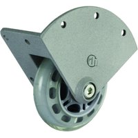 Adam Hall 37450 Recessed Corner Castor with Soft 75 mm Wheel