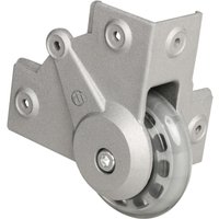 Adam Hall 37451 Versenkte Einbau-Eckrolle mit weichem Rad 75 mm