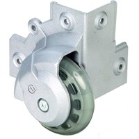 Adam Hall 37501 Surface Mount Corner Castor with Soft 75 mm Wheel