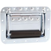 Adam Hall Klappgriff gefedert in großer Einbauschale 14 mm tief