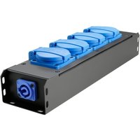 Adam Hall Proport IP54 Rated Power Strip 4 Blue EU Sockets