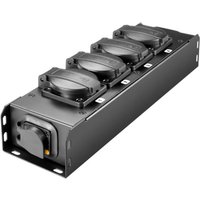 Adam Hall Proport IP54 Rated Power Strip 4 Black EU Sockets