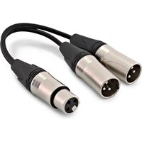 Essentials Dual XLR (M) - XLR (F) Splitter Cable 15cm