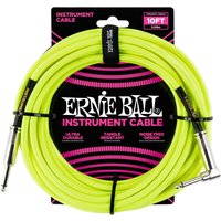 Ernie Ball P06080 10ft gerade-geflochtenes Kabel gelb