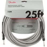 Fender Professional Series 7.5M/25ft Guitar Cable White Tweed