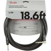Fender Professional 18.6ft Straight/Angle Instrument Cable Black
