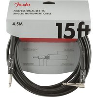 Fender Professional 15ft Straight/Angle Instrument Cable Black