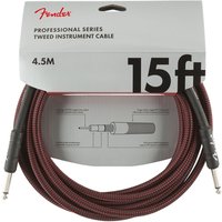 Fender Pro Series 4.5M/15ft Straight Instrument Cable Red Tweed