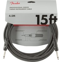 Fender Professional 15ft Straight Instrument Cable Gray Tweed