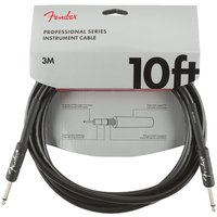 Fender Professional 3M/10ft Straight Instrument Cable Black