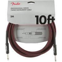 Fender Professional 10ft Straight Instrument Cable Red Tweed