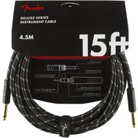 Fender Deluxe 4.5M/15ft Straight Instrument Cable Black Tweed