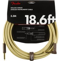 Fender Deluxe 18.6ft Straight/Angle Instrument Cable Tweed
