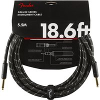 Fender Deluxe 18.6ft Straight Instrument Cable Black Tweed