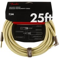 Fender Deluxe 25ft Straight/Angle Instrument Cable Tweed