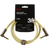 Fender Deluxe Instrumentenkabel 3 Fuß gewinkelt Tweed