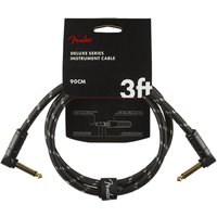 Fender Deluxe Instrumentenkabel 3 Fuß gewinkelt Black Tweed