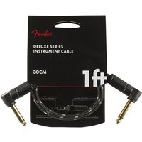 Fender Deluxe 30cm/1ft Angle Instrument Cable Black Tweed