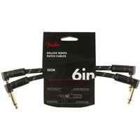 Fender Deluxe 6" Patch Cable 2 Pack Black Tweed