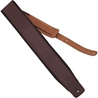 Levys DM1PD Padded Leather Strap Dark Brown