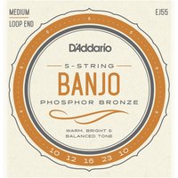 DAddario EJ55 5-Saiter Banjosaiten Phosphorbronze mittel 10-23