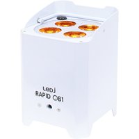 LEDJ Rapid QB1 RGBA Batteriebetriebene LED-Strahler weißes Gehäuse