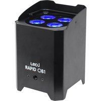 LEDJ Rapid QB1 RGBW Battery-Powered LED Uplighter Black Housing