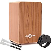 Cajon von Gear4music Teak mit Tasche und Zubehör