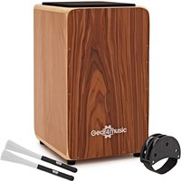 Cajon von Gear4music Sapeli mit Tasche und Zubehör