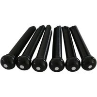 Guitarworks Bridge Pin 6er Pack schwarz