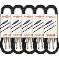 Instrumentenkabel (Klinke) 6 m 5er-Pack