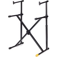 Hercules EZLOK Double Brace 2 Tier Keyboard Stand