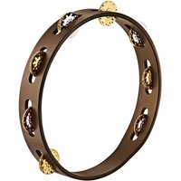 Meinl Vintage Tamburin gehämmerte Schellen Walnuss Braun