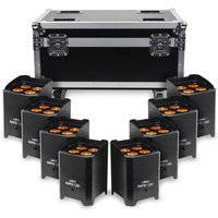 LEDJ QB1 RGBA LED-Hochwerter schwarz Achter Pack mit Ladefach