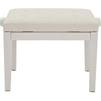 Deluxe Adjustable Piano Stool by Gear4music White