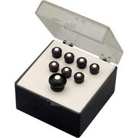 Martin Steg-Stecker 8er Set Schwarz mit weißen Einlagen